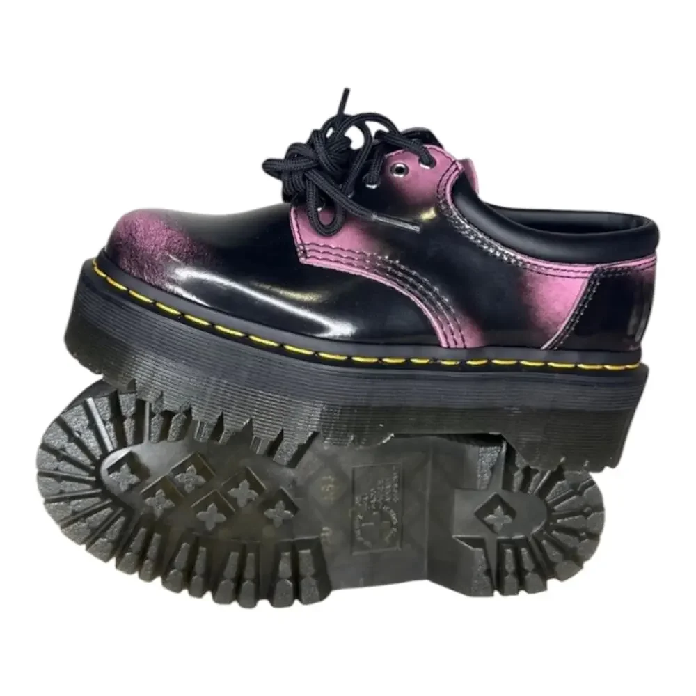 Dr. Martens Purple Black Leather Patent Lug Sole Platform Men's‎ Shoes Size 11
